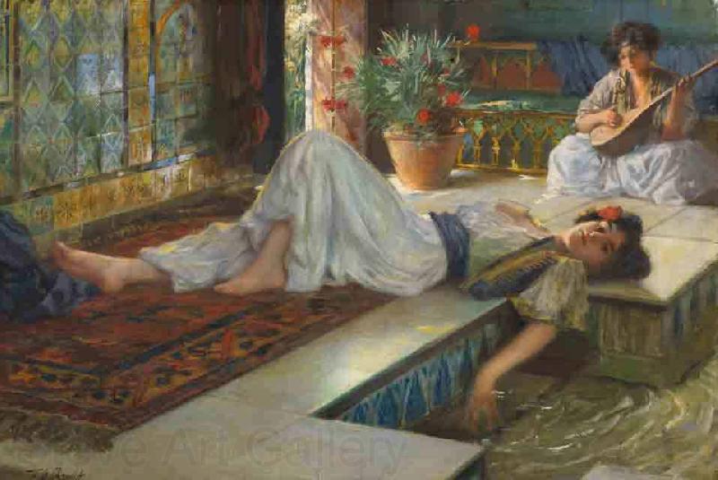 Ferdinand Max Bredt Leisure of the odalisque Germany oil painting art